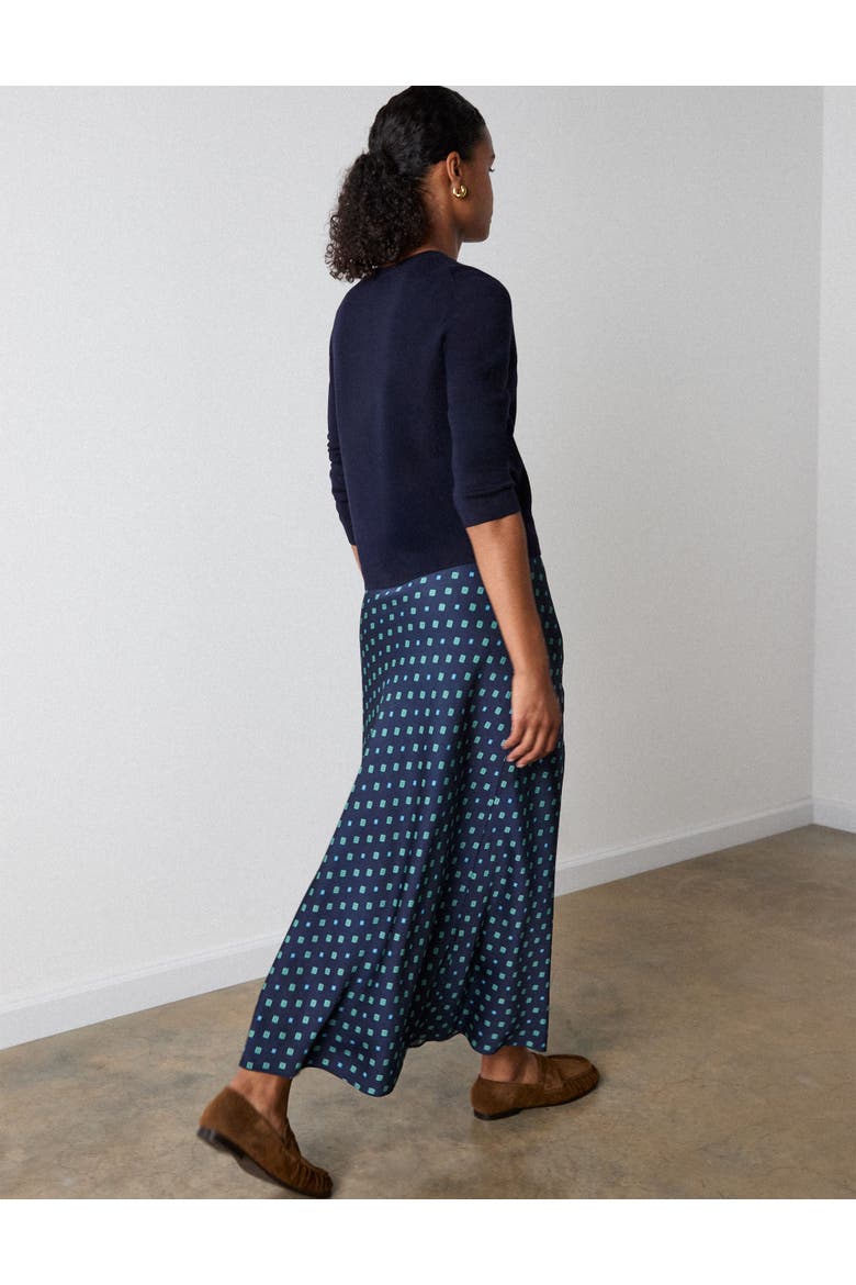 Diamond Geo Twist Midi Skirt, Alternate, color, Navy/Multi