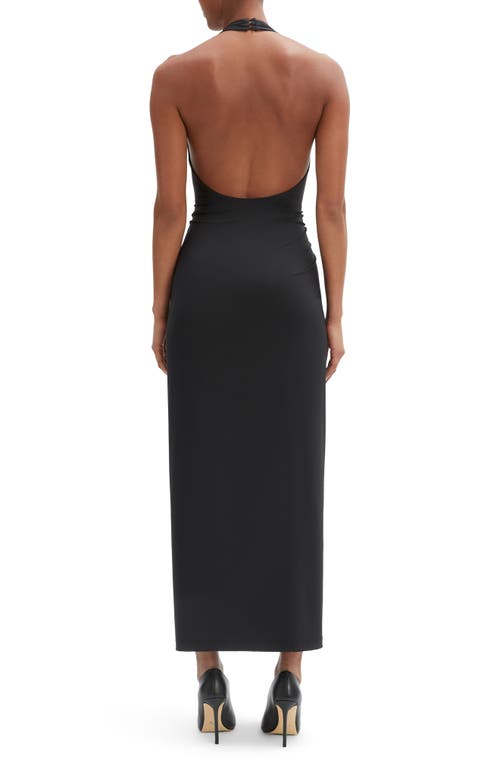 Bardot Alma Plunging Midi Dress In Black