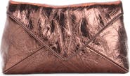 Dries Van Noten Metallic Lambskin Leather Envelope Clutch