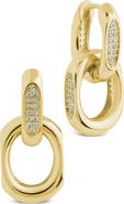 Sterling Forever Emerie Pavé Link Drop Earrings