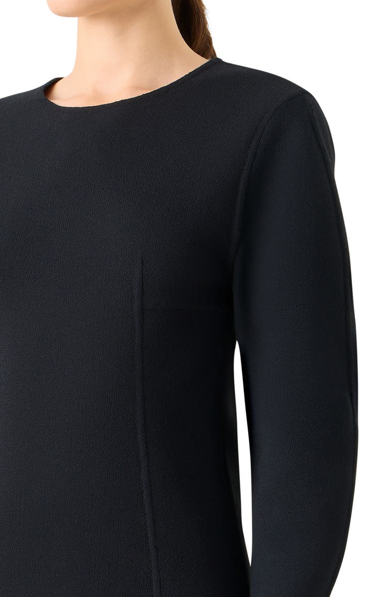 Akris Long Sleeve Wool Blend Sheath Dress, Alternate, color, Black