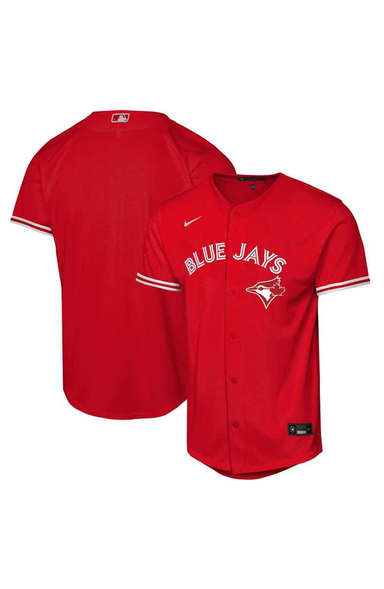 Nike Youth Nike  Red Toronto Blue Jays Canada Day Replica Jersey, Main, color, 