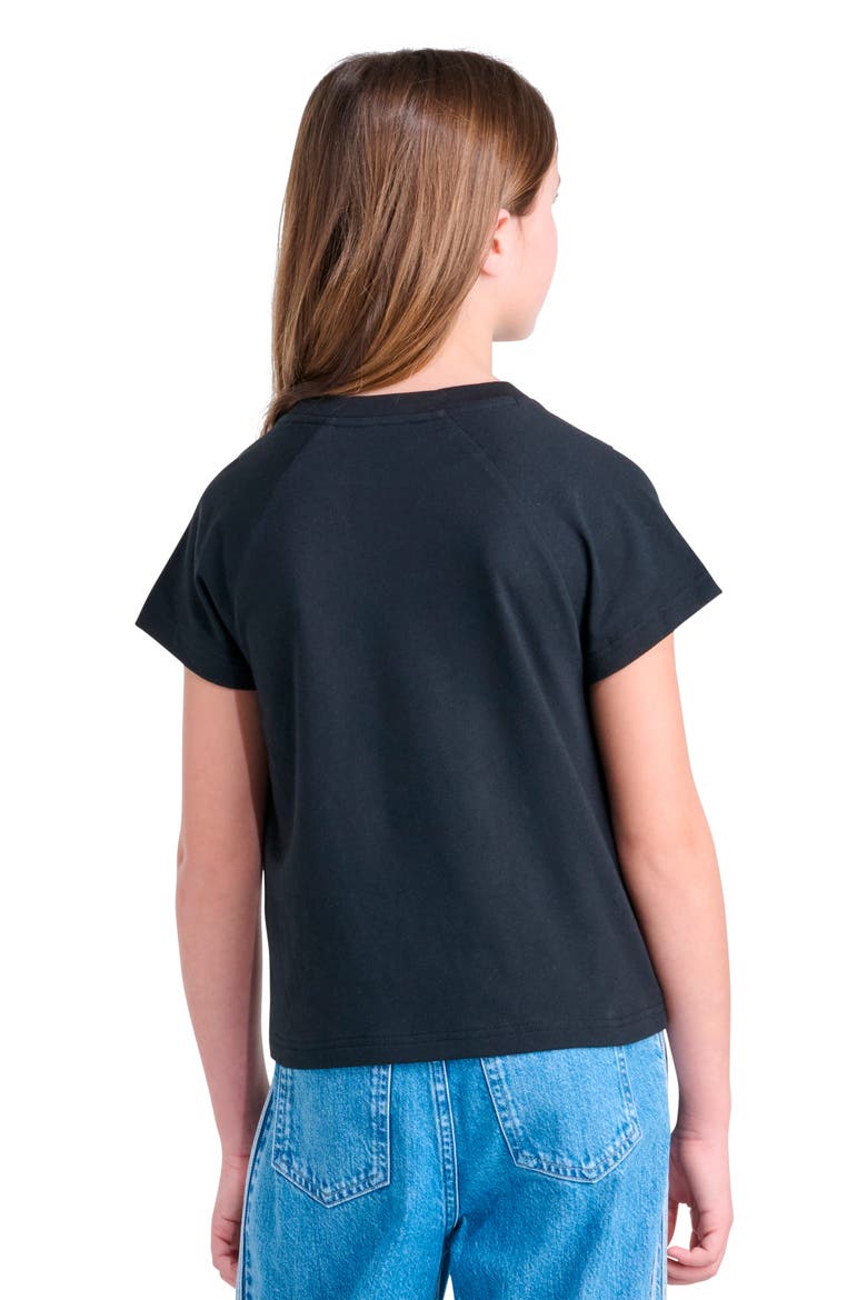 Kids' Trefoil Stud Graphic Tee, Alternate, color, BLACK