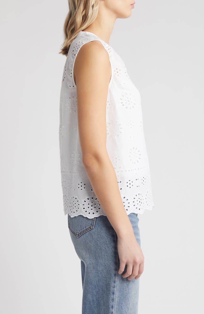 Caslon<sup>®</sup> Sleeveless Eyelet Top, Alternate, color, 