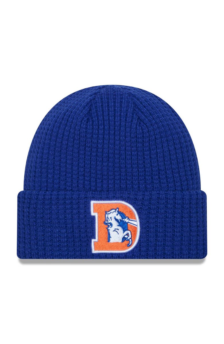 New Era Men's New Era  Royal Denver Broncos Historic Prime Cuffed Knit Hat, Main, color, 