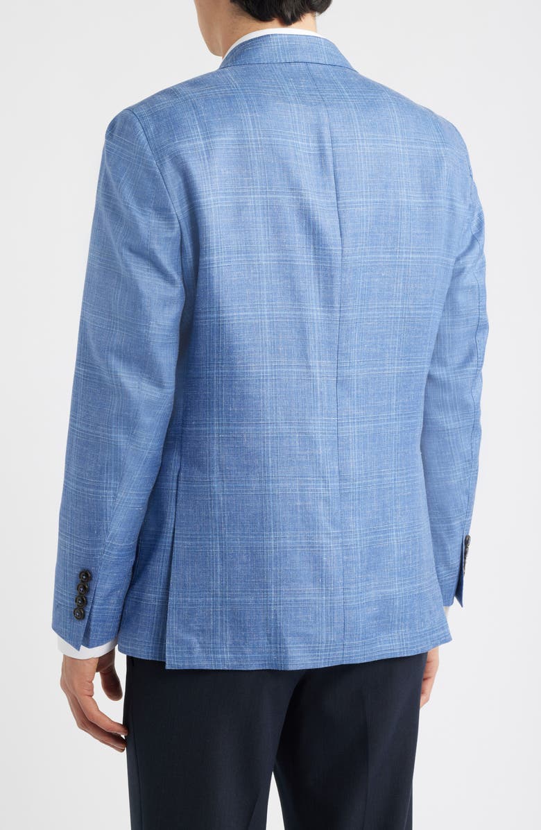 Peter Millar Crown Crafted Reynolds Plaid Sport Coat, Alternate, color, Dusk Blue