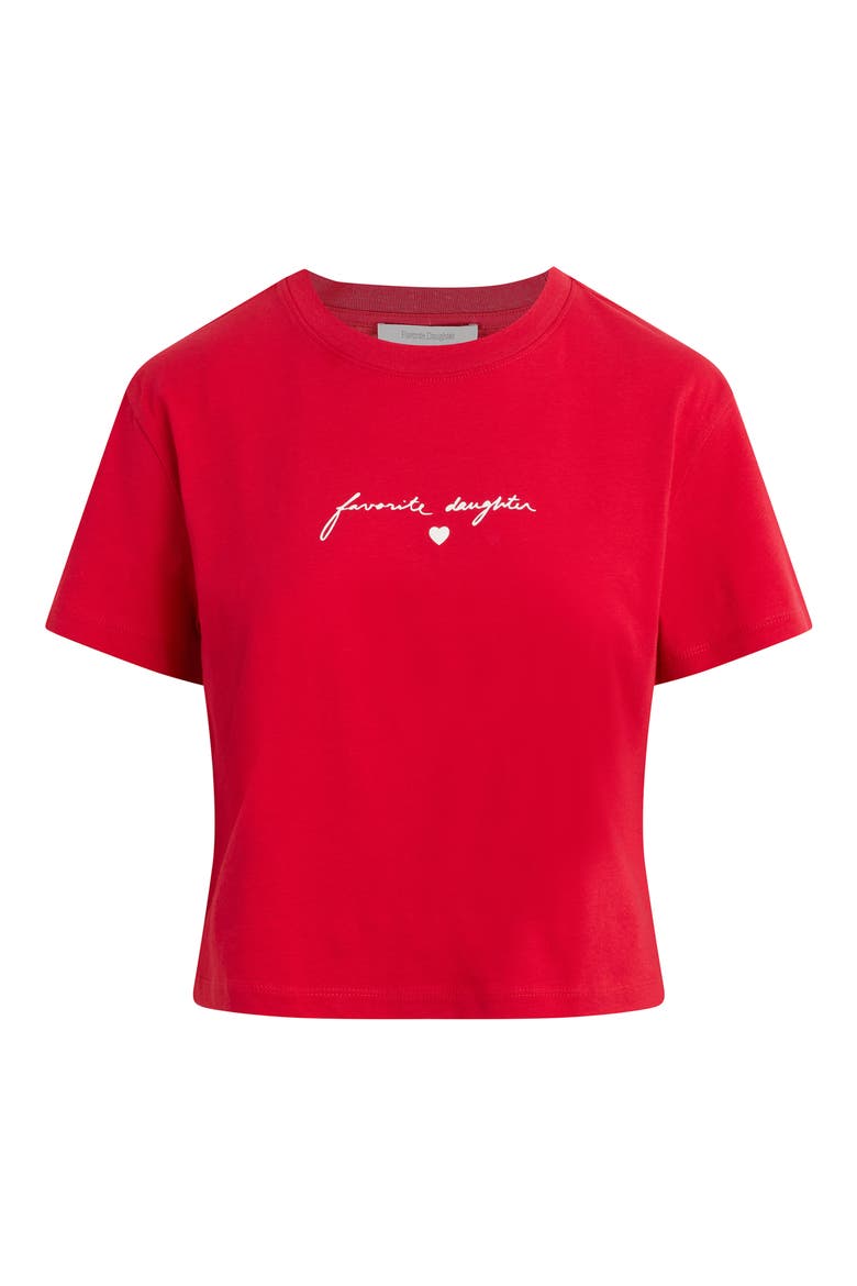 The Cropped Signature T-Shirt, Main, color, ROUGE RED
