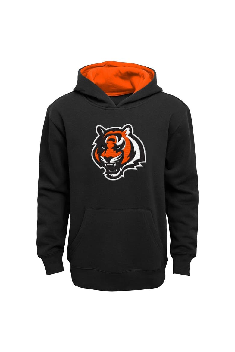Preschool Black Cincinnati Bengals Prime Pullover Hoodie, Main, color, Black