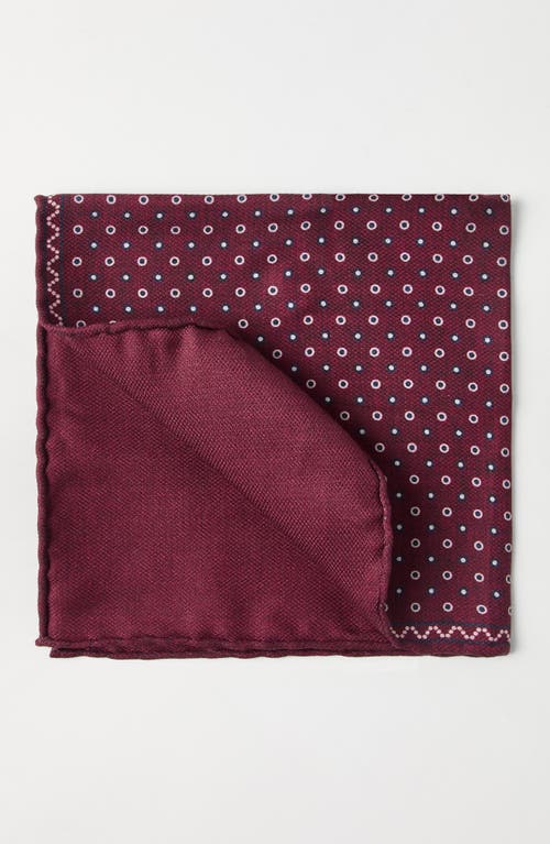 Brunello Cucinelli Silk Spotted Pocket Square In Red