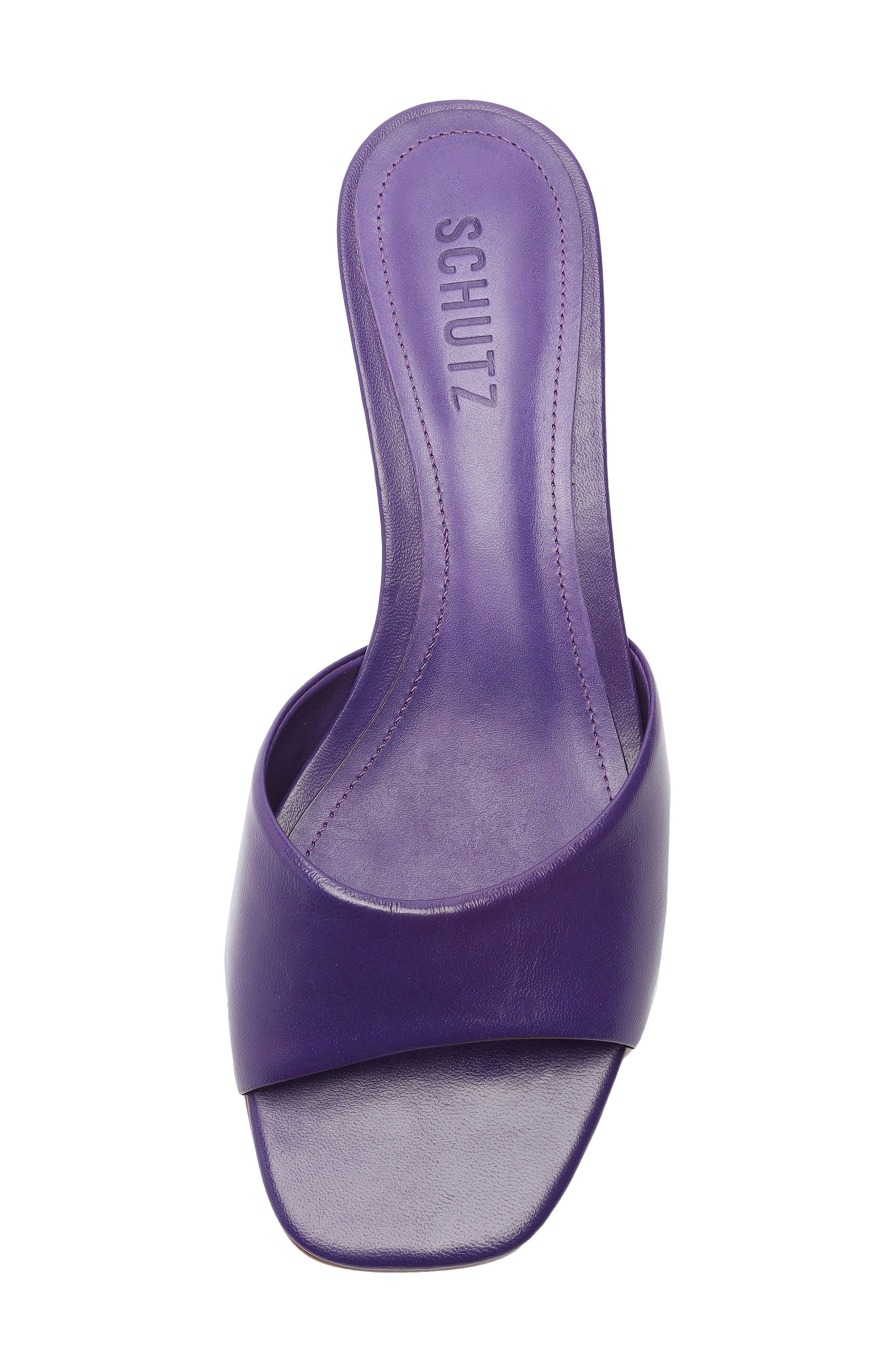 Schutz Schut Lizah Lo Slide Sandal, Alternate, color, Purple Cherry