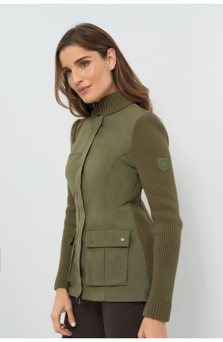 Anatomie Sweater Kenya Knit Safari Jacket, Alternate, color, Olive Green