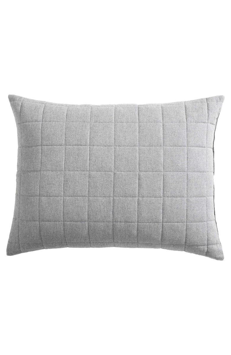 Calvin Klein Home Mélange Flannel Set of 2 Pillow Shams, Main, color, Grey