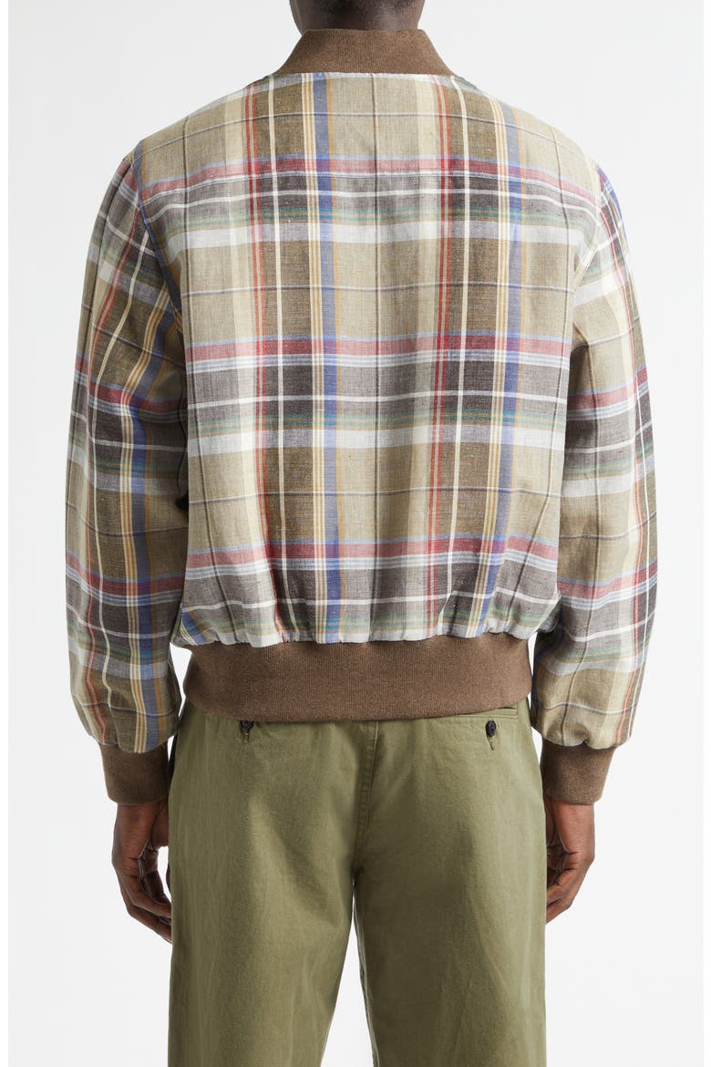 Plaid Wool & Linen Varsity Jacket, Alternate, color, PLAID