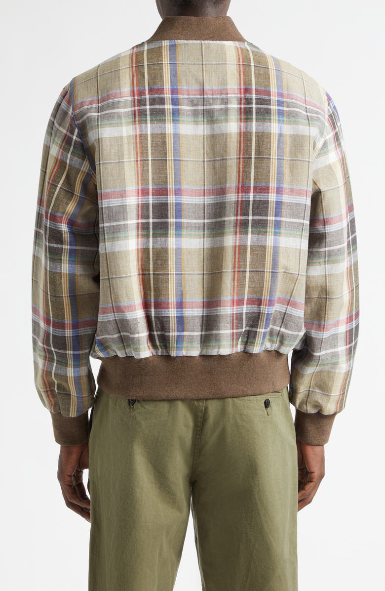 Noah Plaid Wool & Linen Varsity Jacket, Alternate, color, Plaid
