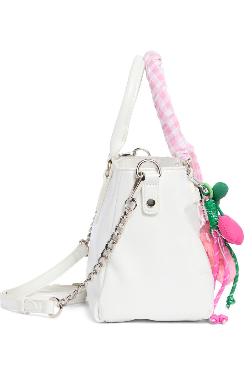 Madden Girl Kids' Crinkle Faux Leather Satchel, Alternate, color, White