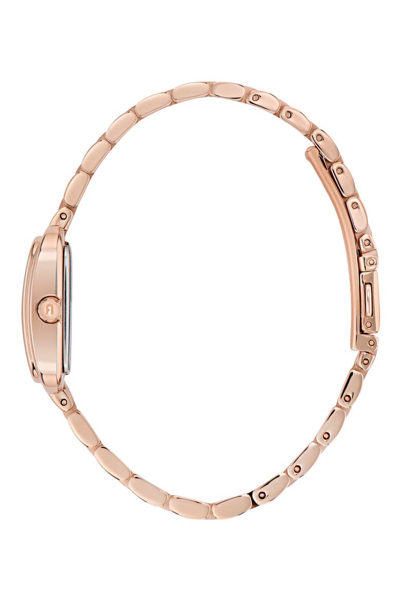 Heritage Crystal Square Rose Gold Tone Bracelet Watch, 27.5mm, Alternate, color, ROSE GOLD-TONE