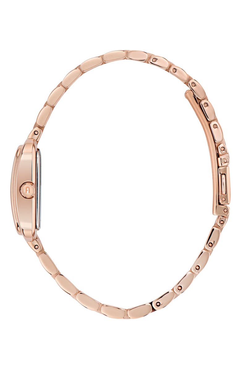 Furla Heritage Crystal Square Rose Gold Tone Bracelet Watch, 27.5mm, Alternate, color, Rose Gold-Tone