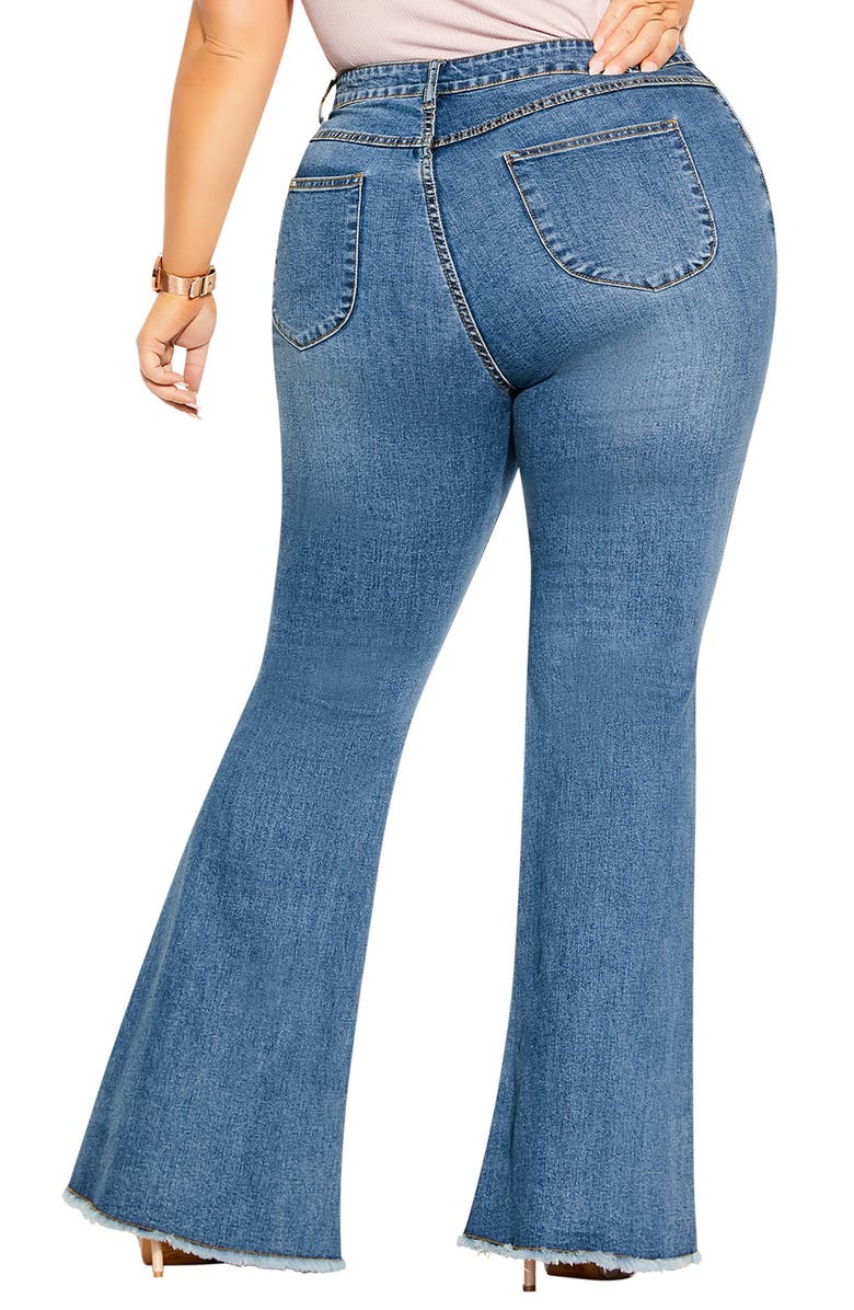 City Chic Classic Flare Leg Jeans, Alternate, color,