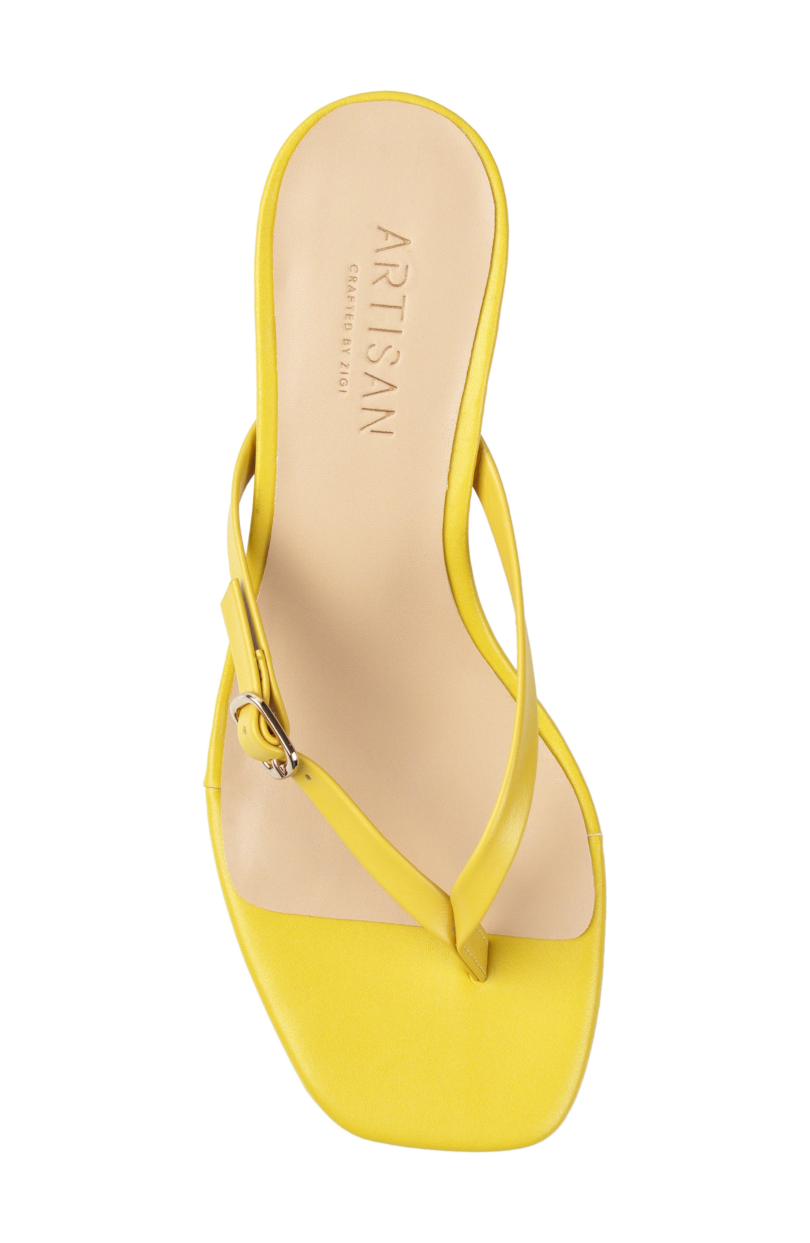 Marianna Kitten Heel Thong Sandal, Alternate, color, MUSTARD LEATHER
