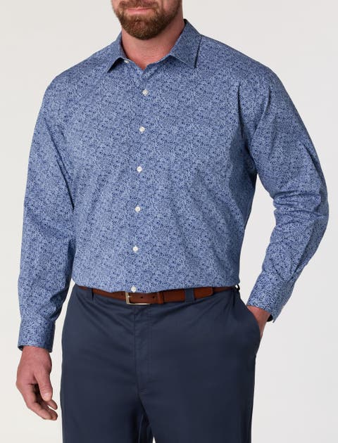 Big & Tall Exploded Sunflower Dress Shirt