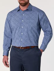 Synrgy by DXL Big & Tall Exploded Sunflower Dress Shirt