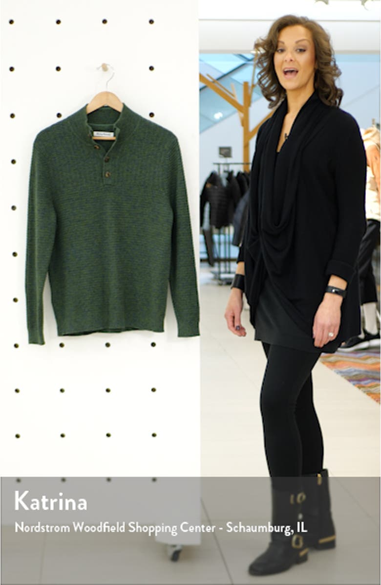 Mock Neck Henley Sweater, sales video thumbnail