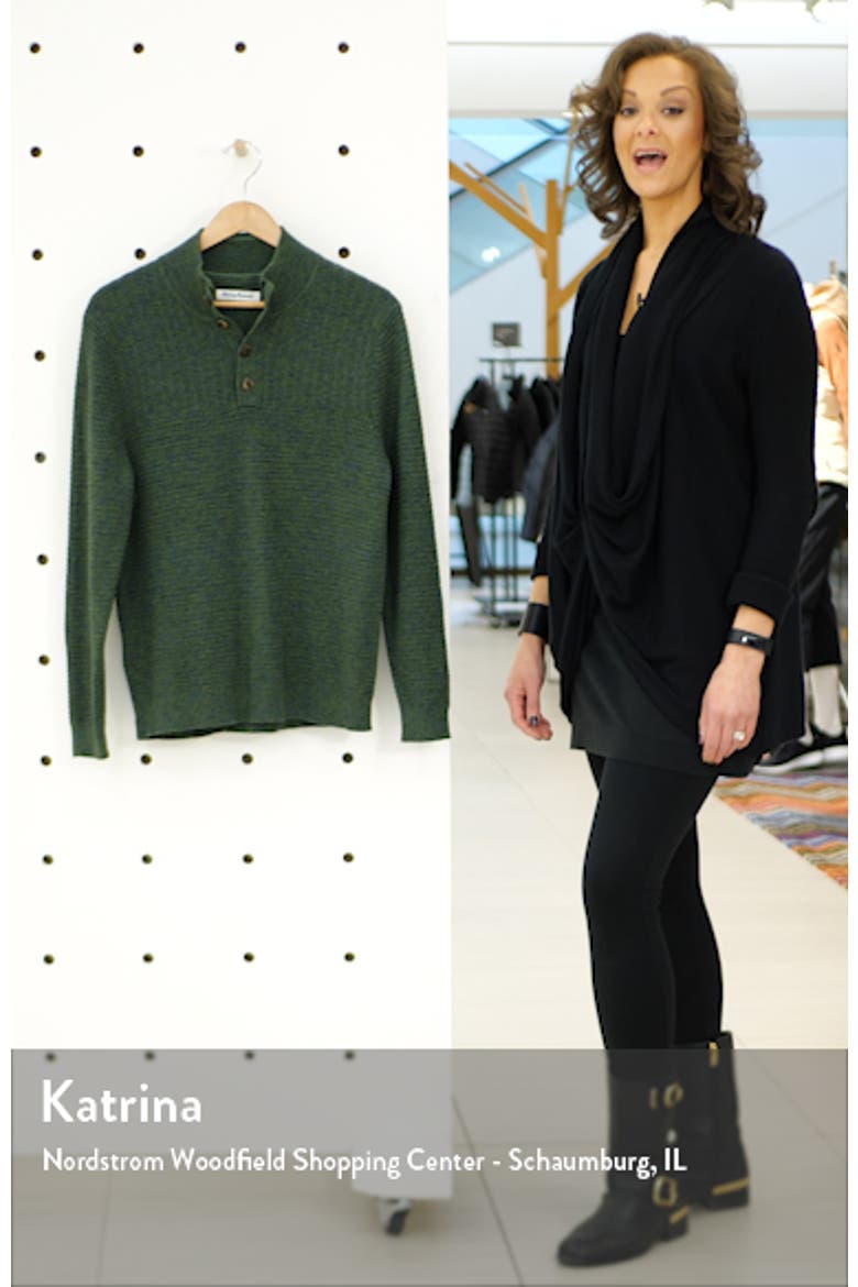 Mock Neck Henley Sweater video