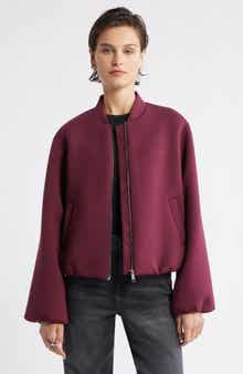Nordstrom Scuba Knit Bomber Jacket