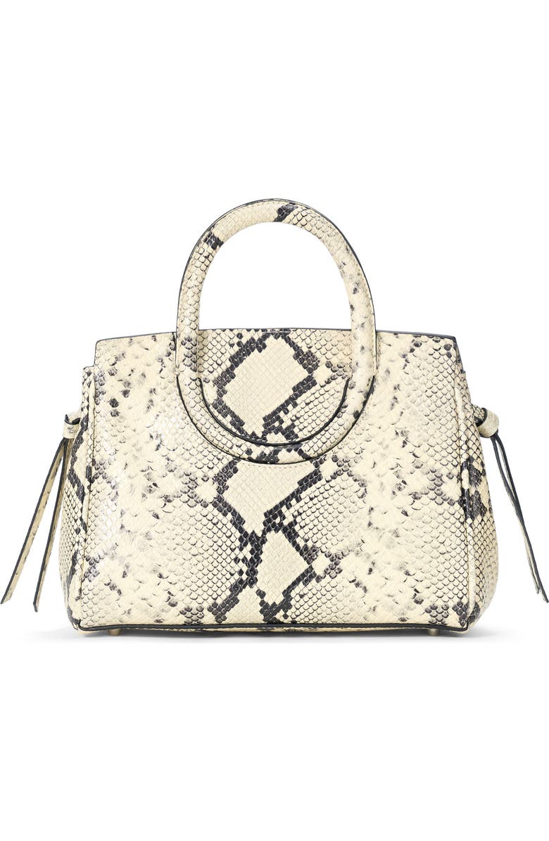 STAUD Mini Maude Leather Carryall, Alternate, color, White Snake