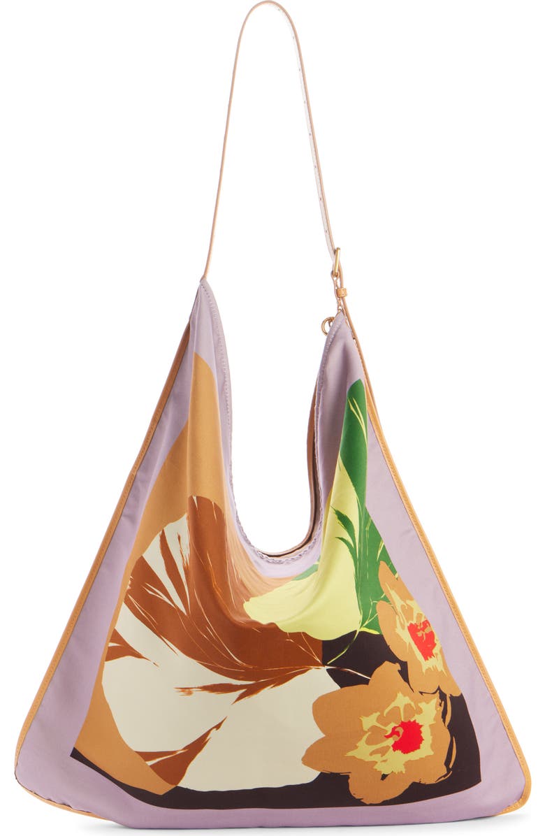 Dries Van Noten Floral Print Canvas Tote, Alternate, color,