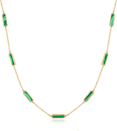 The Lovery Fine Jewelry Malachite Bar Chain Necklace