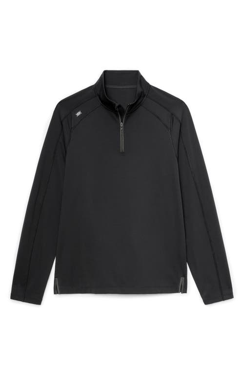 Rhone Rise Quarter Zip Pullover In Black