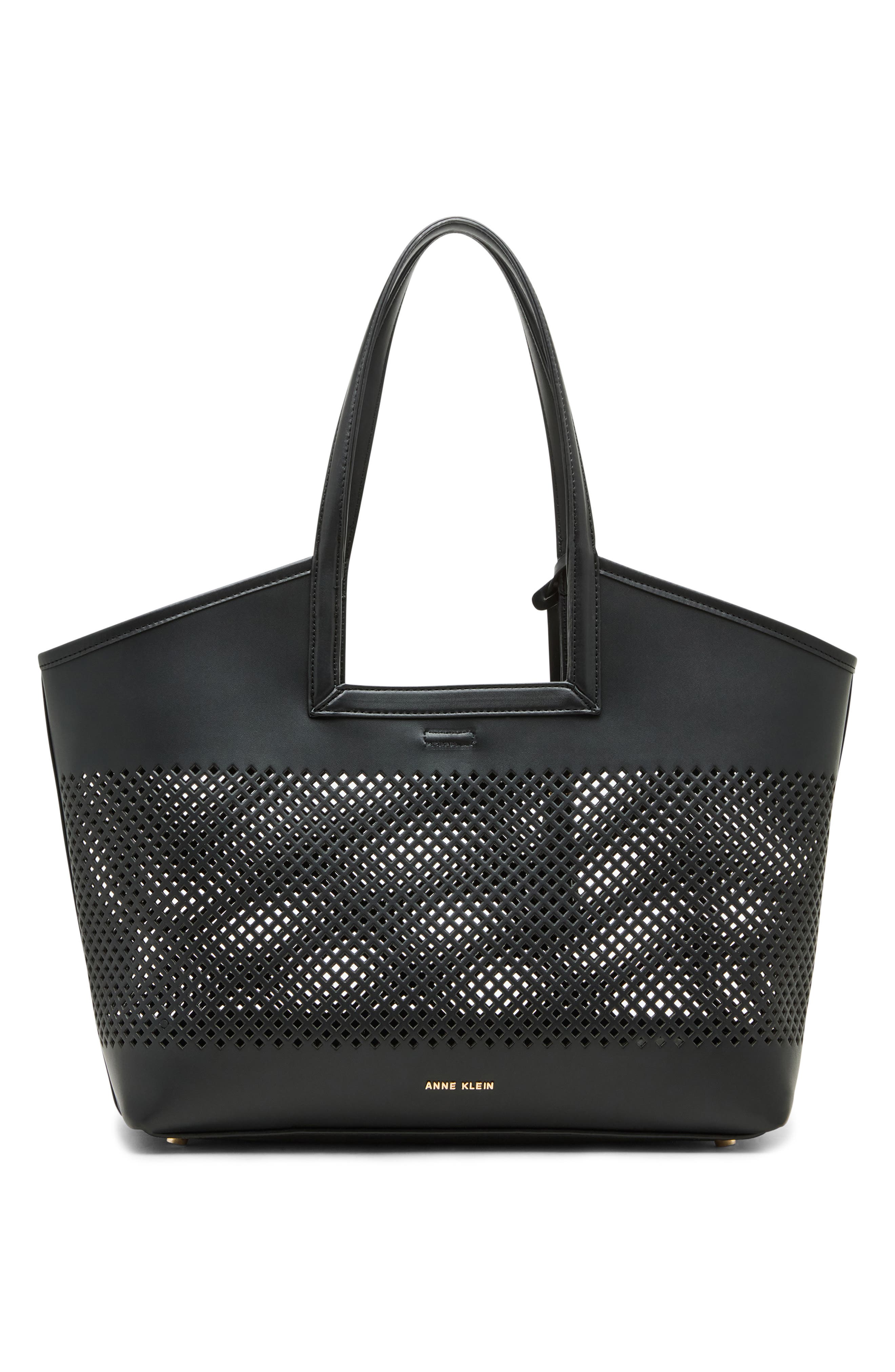 Anne Klein Large Perforated Tote Bag, Alternate, color, 