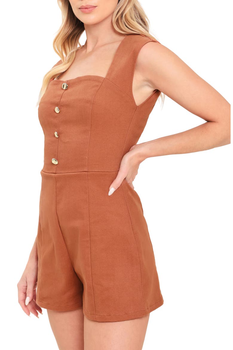 Twill Romper, Alternate, color, TERRACOTTA