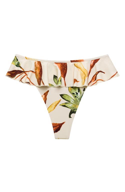 MONTCE MONTCE ROOTED FLORAL RUFFLE BIKINI BOTTOMS