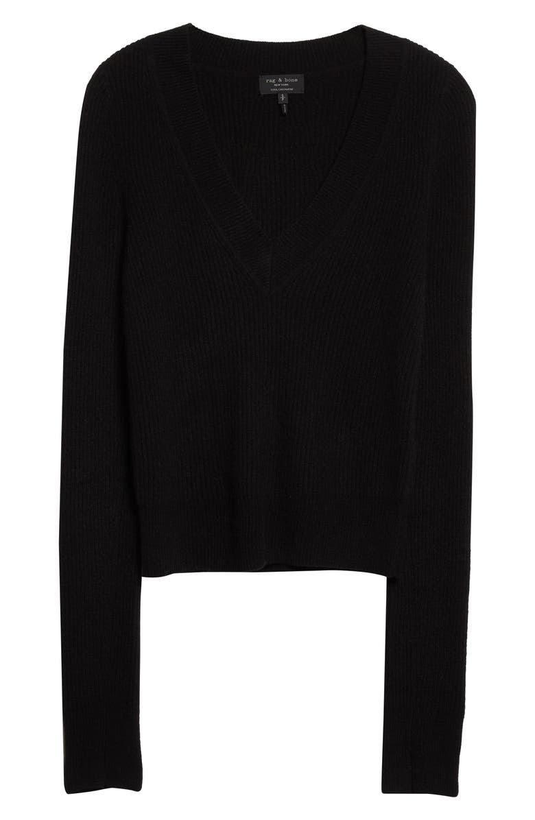 rag & bone Pierce Cashmere Slim Fit V-Neck Sweater, Alternate, color, 