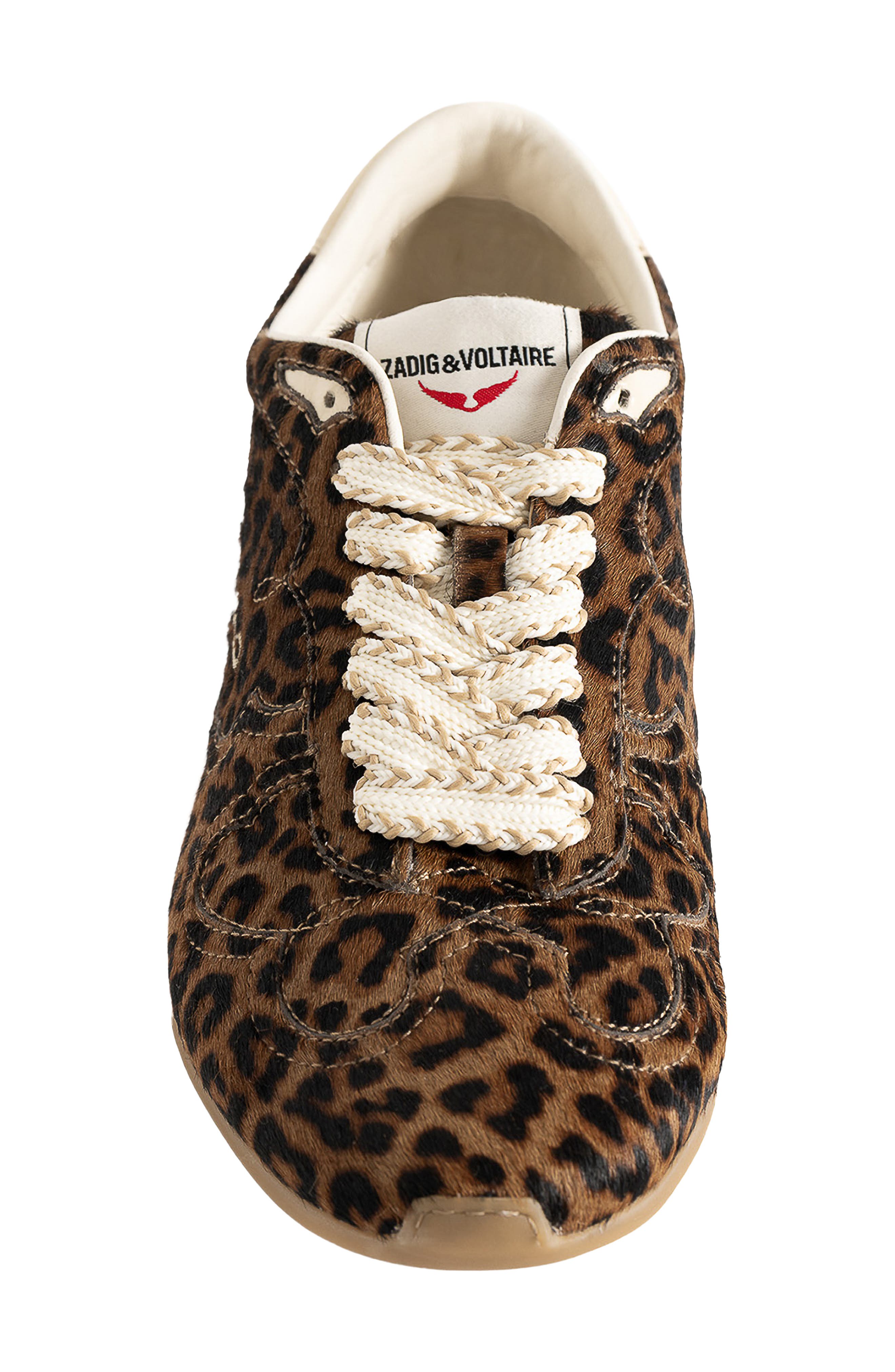 ZV Dance Leo Genuine Calf Hair Sneaker, Alternate, color, BRANDY CALF HAIR
