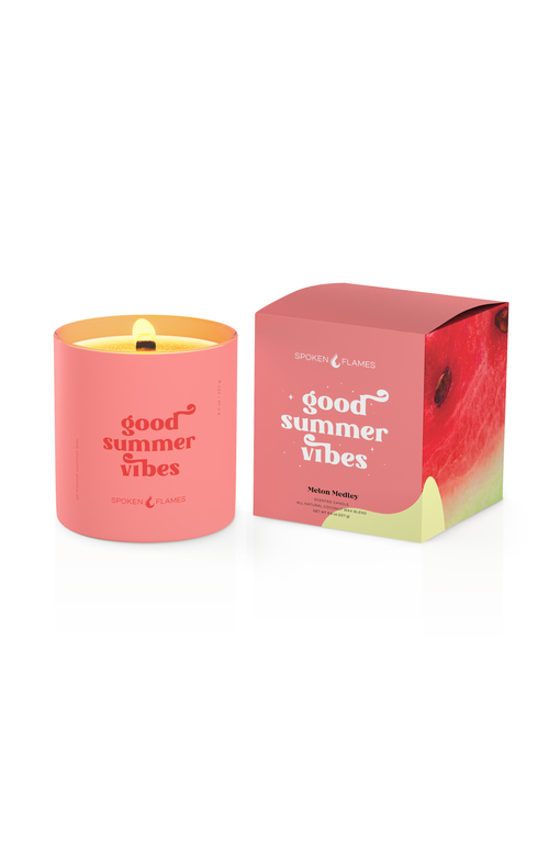 Spoken Flames Good Summer Vibes Candle In Pink