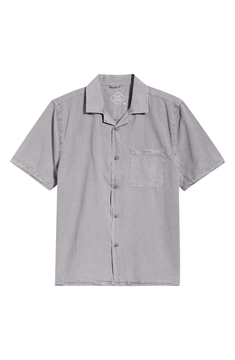 ALEX CRANE Air Cotton Camp Shirt, Alternate, color, Silver