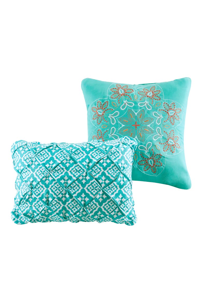 Yara Reversible Medallion Quilt Set, Alternate, color, AQUA