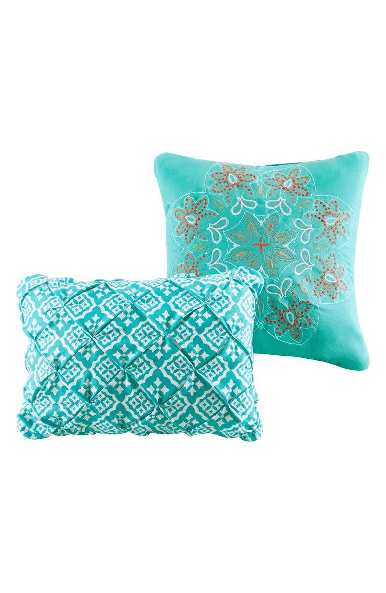 VCNY HOME Yara Reversible Medallion Quilt Set, Alternate, color, Aqua