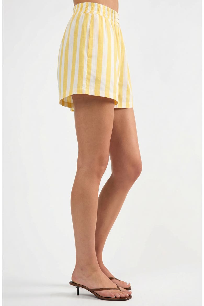 The Paloma Stripe Shorts, Alternate, color, YELLOW