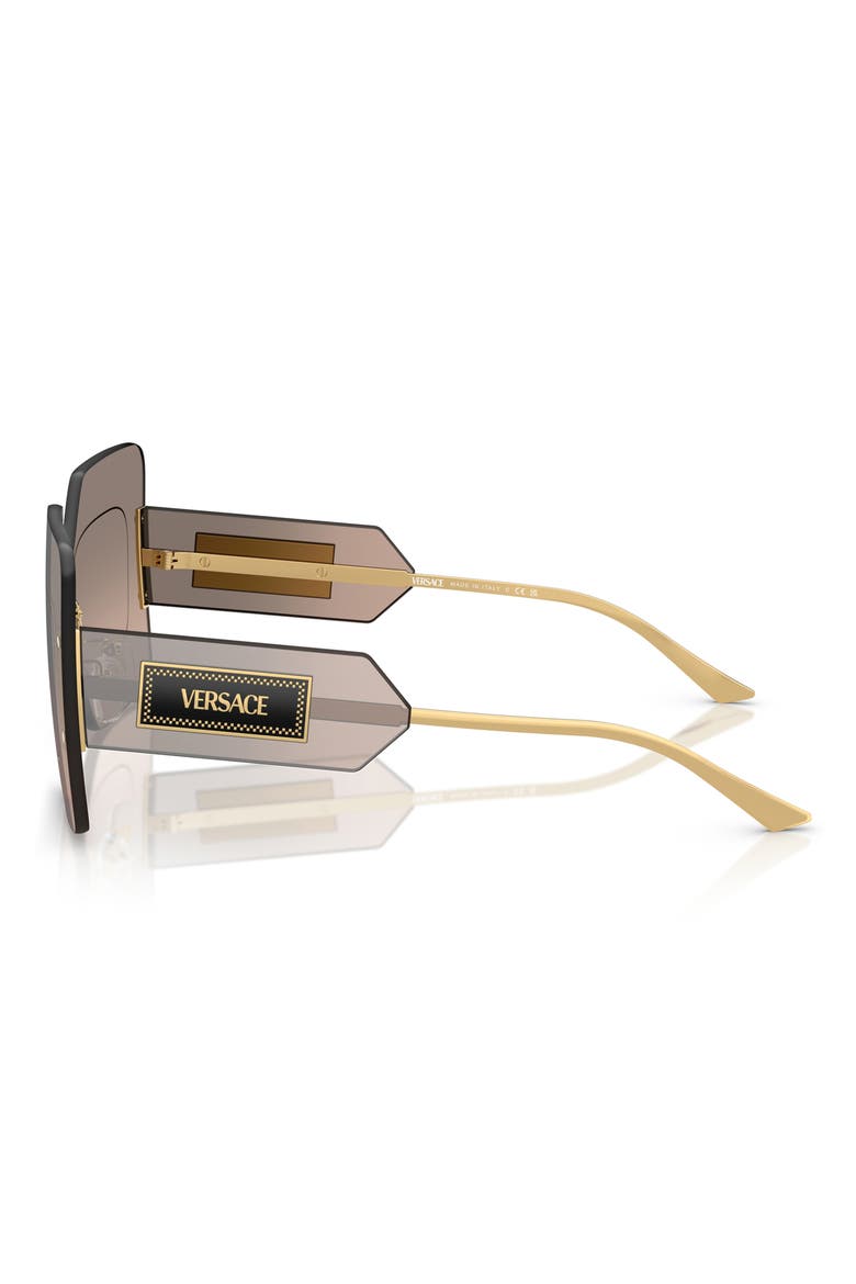 42mm Square Sunglasses, Alternate, color, GREY MIRROR