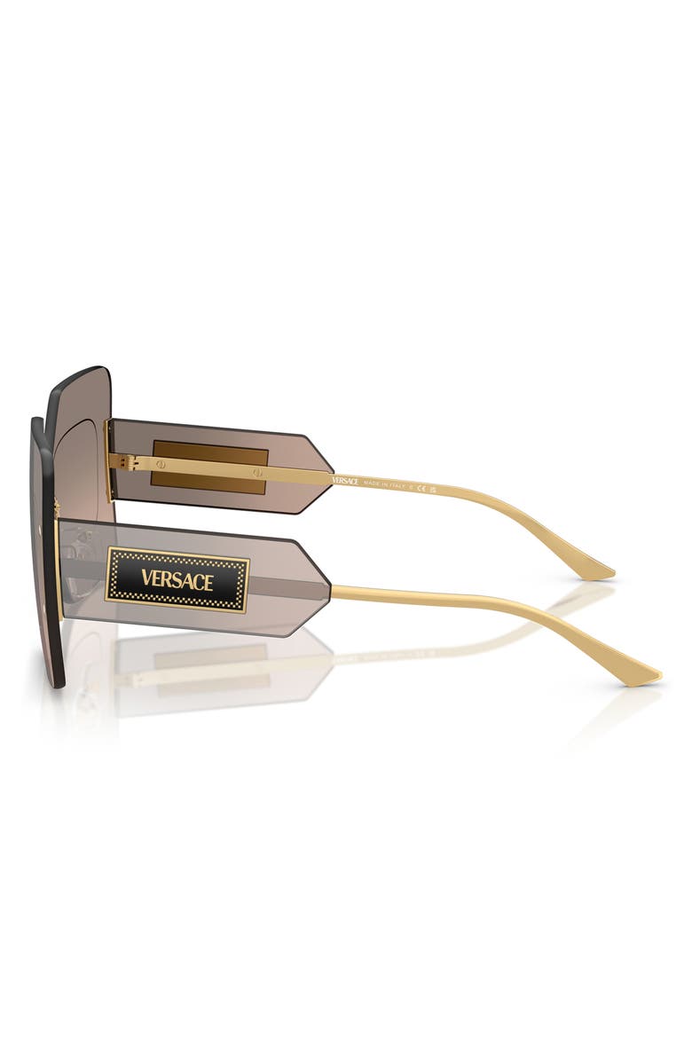 Versace 42mm Square Sunglasses, Alternate, color, Grey Mirror