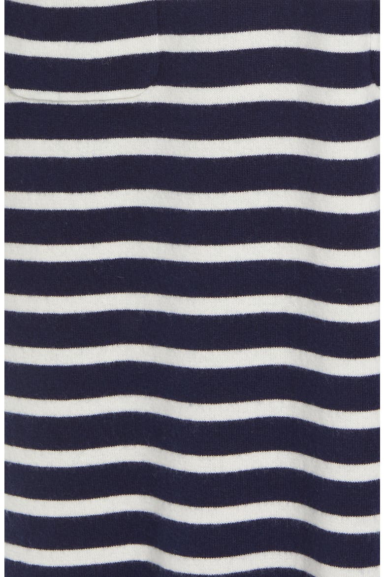 Breton Stripe Long Sleeve Wool Midi Sweater Dress, Alternate, color, NAVY STRIPE