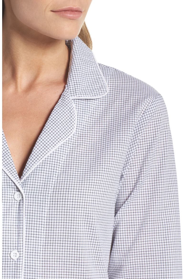 Cassandra Check Pajamas, Alternate, color, WHITE / BLACK CHECK