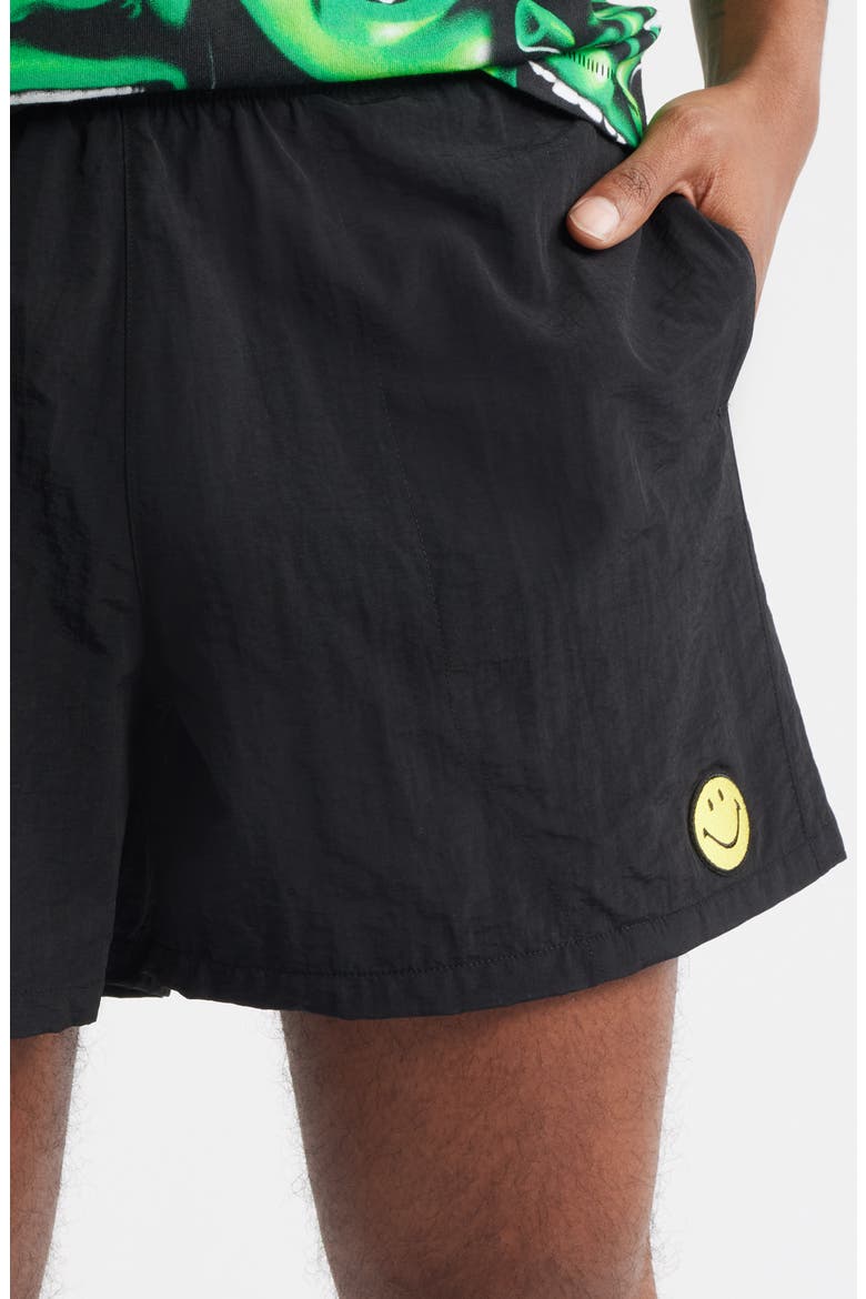Smiley Classic Tech Shorts, Alternate, color, BLACK