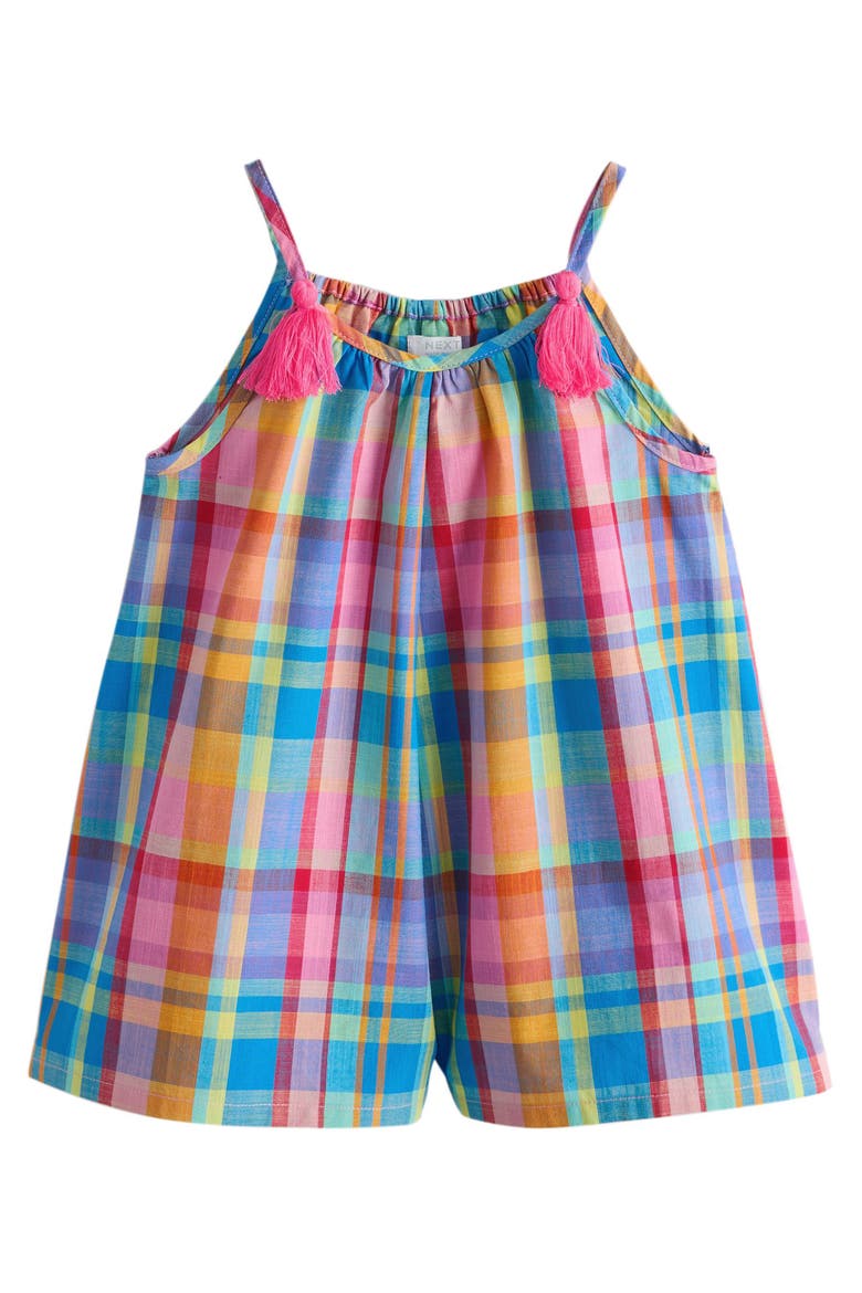 Madras Plaid Playsuit, Main, color, MULTI