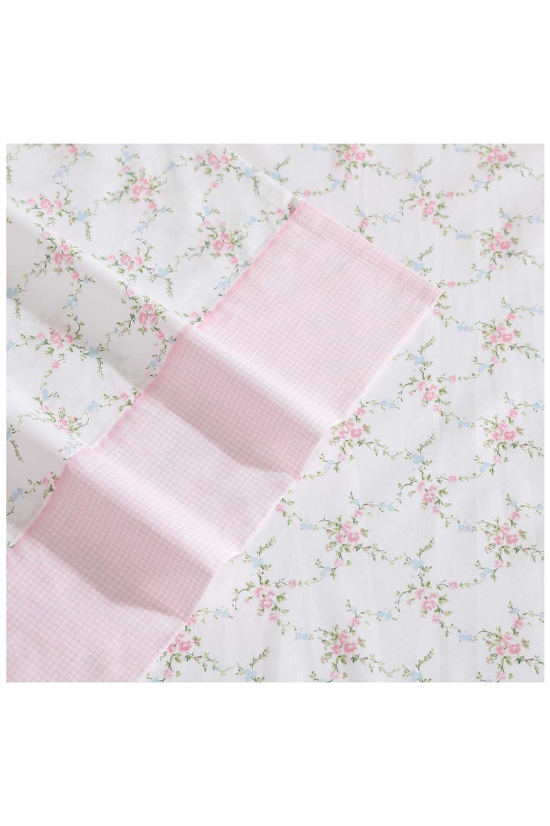 Lynda Floral Cotton Percale Sheet Set, Alternate, color, PASTEL PINK