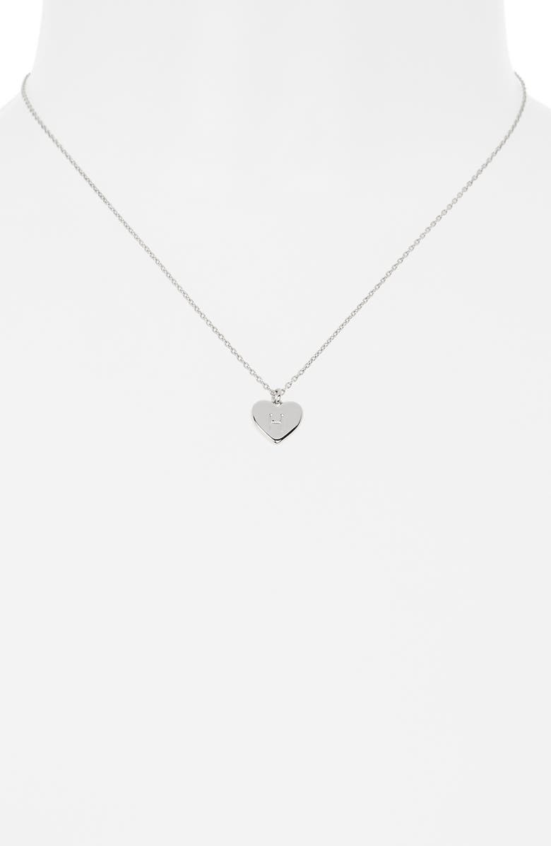 Kate Spade New York initial here pendant necklace, Alternate, color, Silver - H